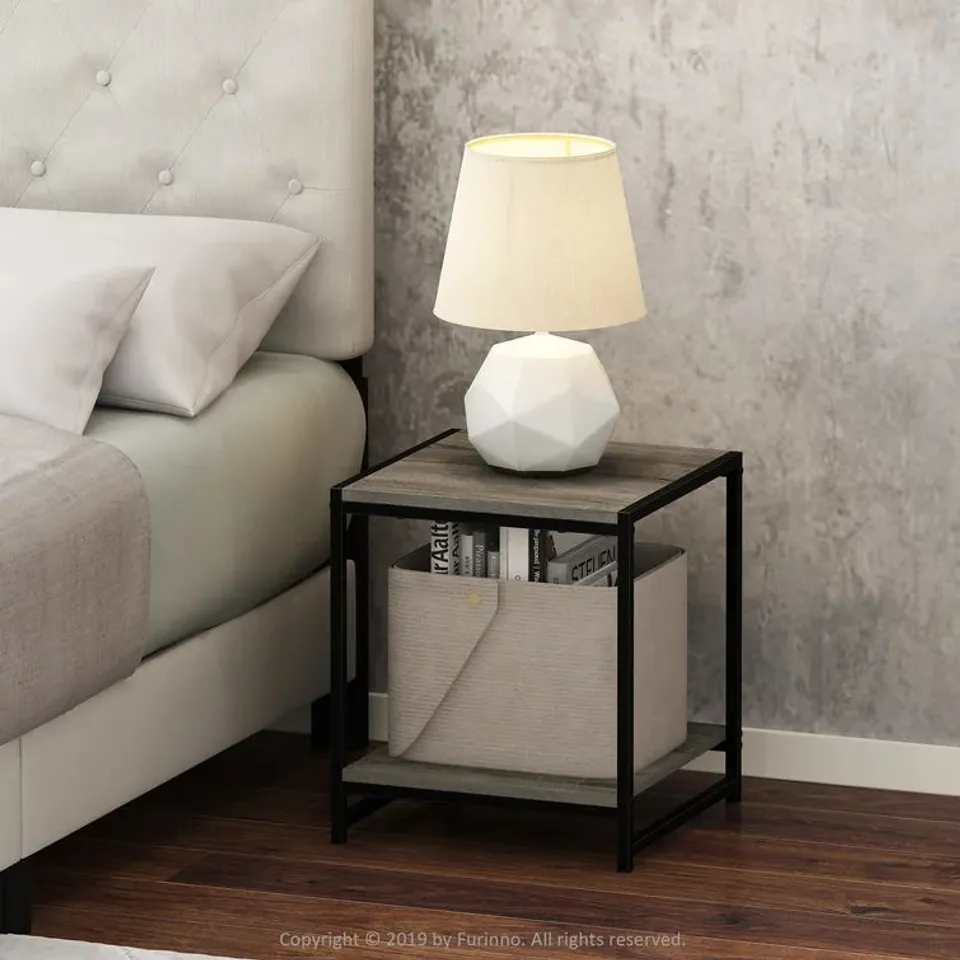 BOXED SCHKYRA SIDE TABLE WITH STORAGE