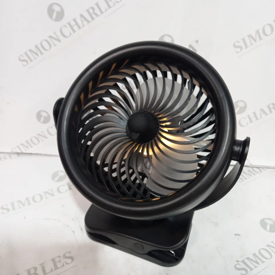 POWERBEAST FAN WITH MISTING CLIP AND LIGHT