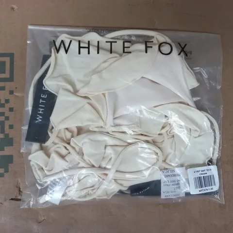 BAGGED WHITE FOX AT FIRST SIGHT TOP IN CREAM SIZE XS