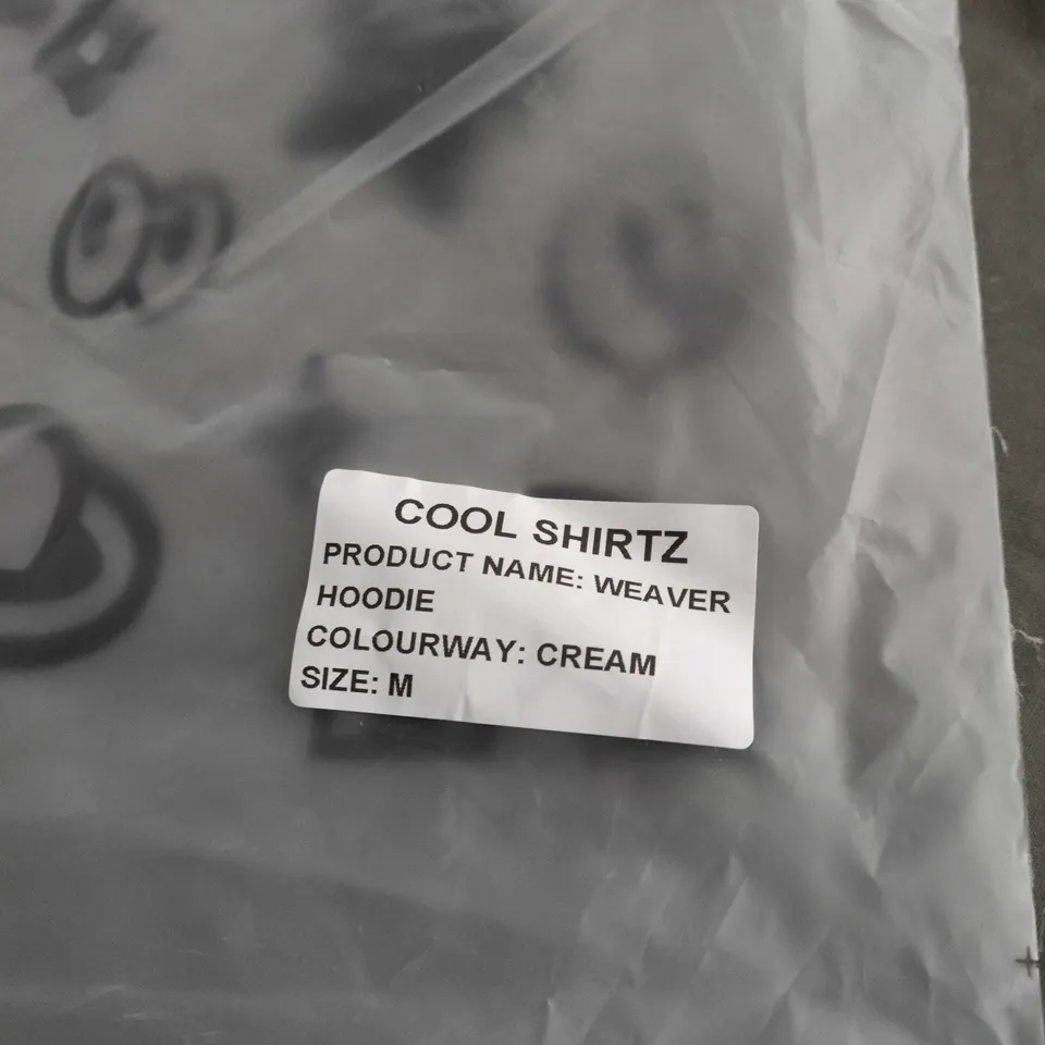 COOL SHIRTZ WEAVER HOODED ZIPUP JACKET – CREAM, SIZE M