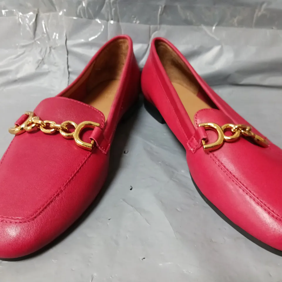 DUNE LONDON GLOUCESTER LOAFER IN RED -  SIZE 39