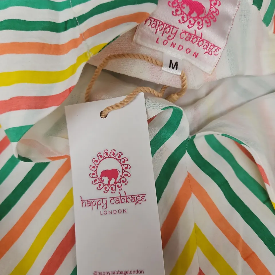 HAPPY CABBAGE LONDON DRESS – MULTICOLOR STRIPE, SIZE M
