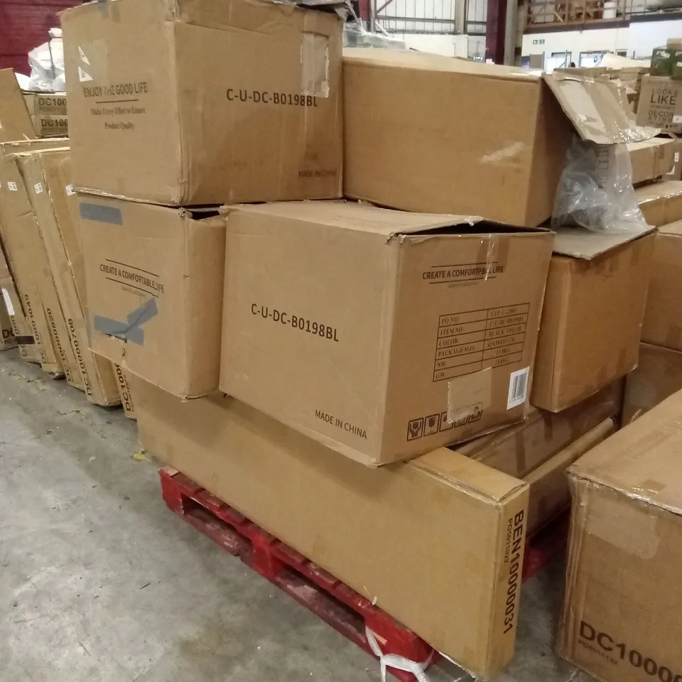 PALLET OF ASSORTED DESIGNER CHAIR PARTS AND PIECES 