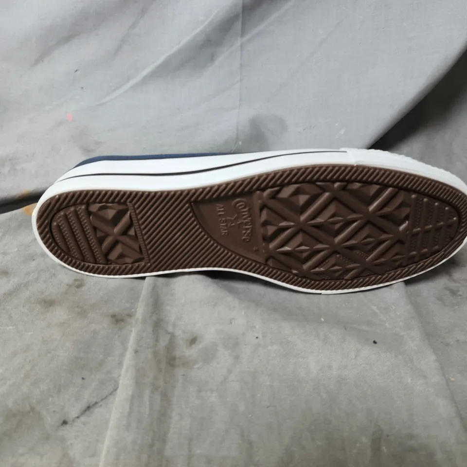 UNBOXED KIDS' NAVY CANVAS LOW-TOP TRAINERS UK SIZE 5.5