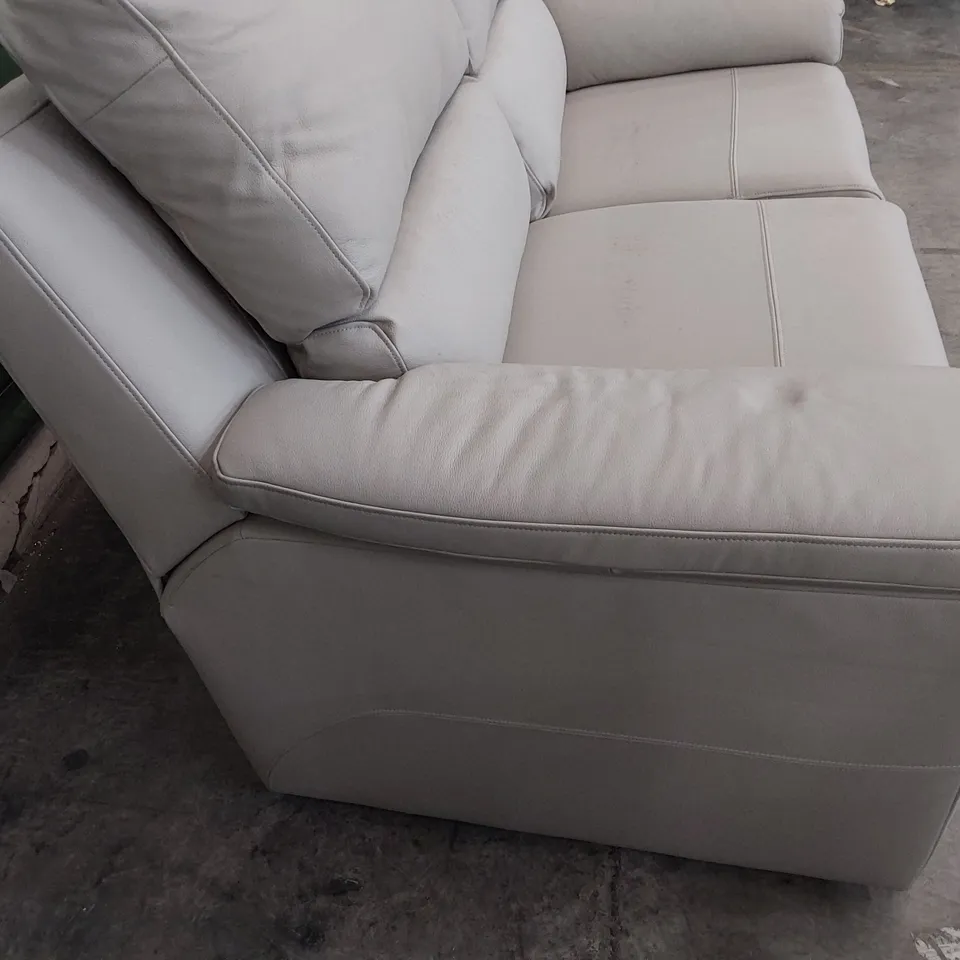 QUALITY BRITISH DESIGNER G PLAN TAYLOR TWO SEATER SOFA CAMBRIDGE CLOUD LEATHER 