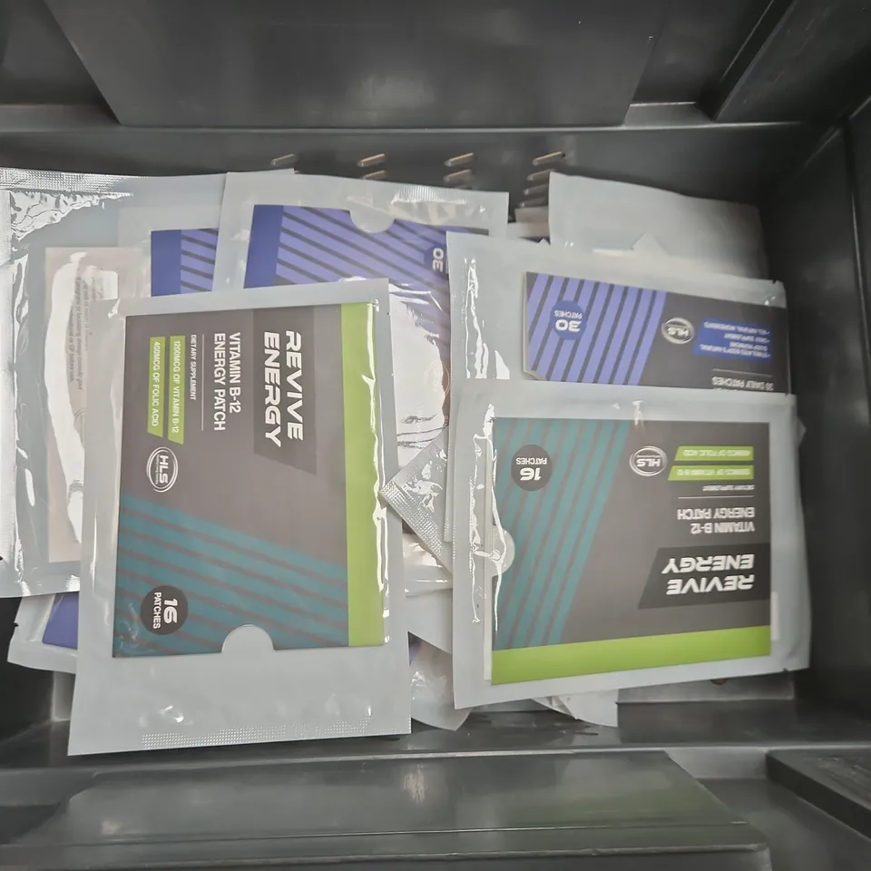 TOTE OF APPROXIMATELY 20 REVIVE ENERGY AND SLEEP PATCHES 