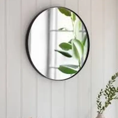 BOXED CHERINGTON ROUND WALL MIRROR 45cm BLACK