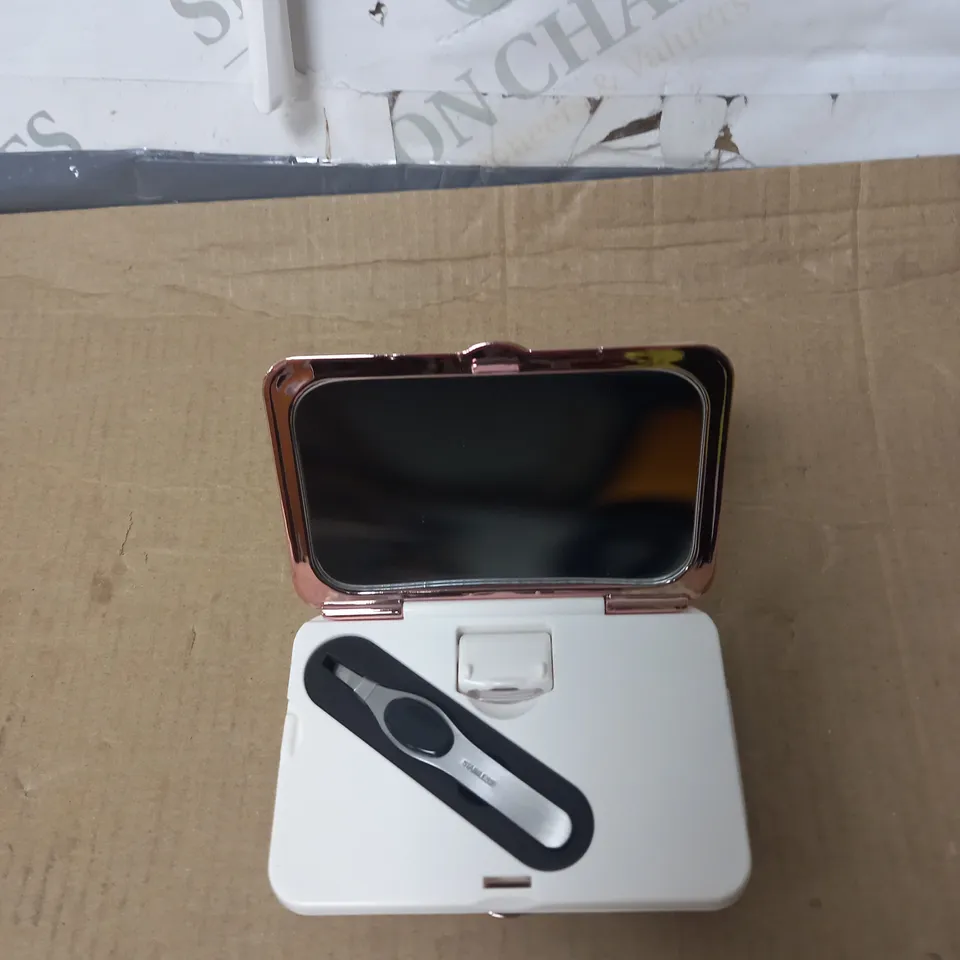 Simply Beauty 7x Magnification Mirror with LED, Tweezers & Crystal Nail File