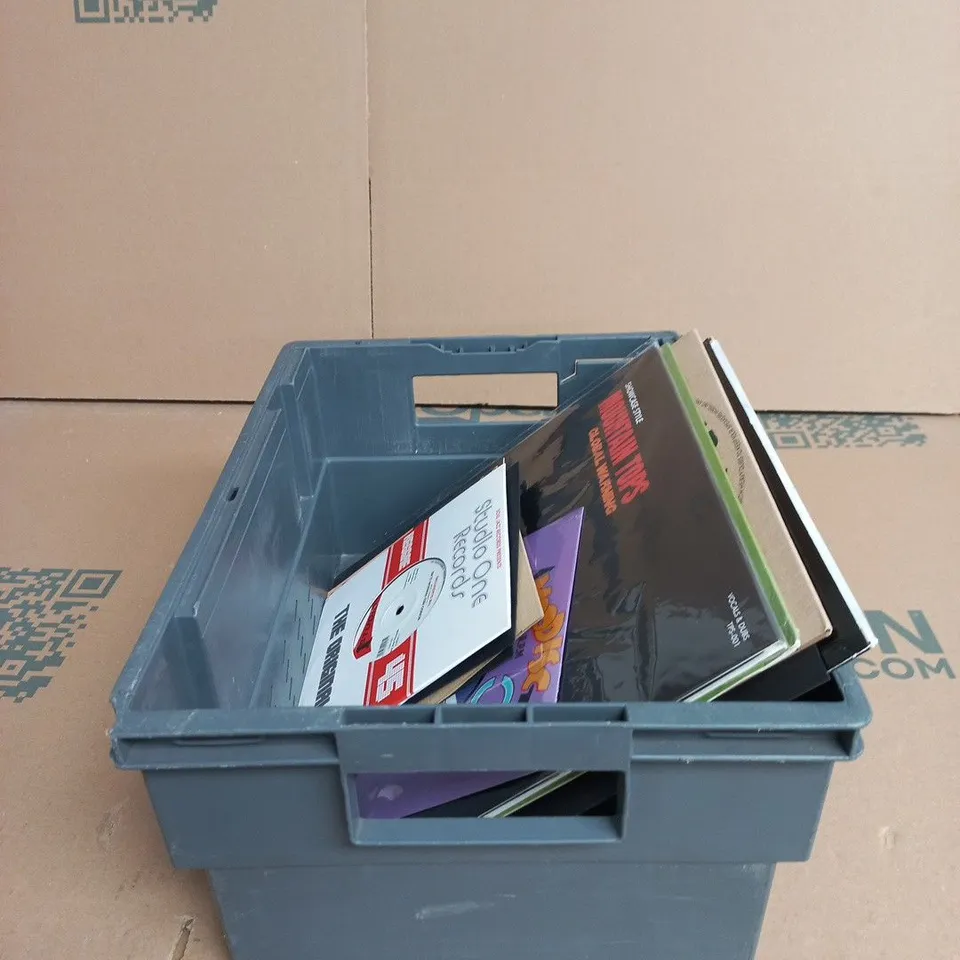 TOTE OF APPROXIMATELY 10 ASSORTED REGGAE/DUB VINYL RECORDS TO INCLUDE DON CARLOS, THE GLADIATORS, BIM SHERMAN ETC
