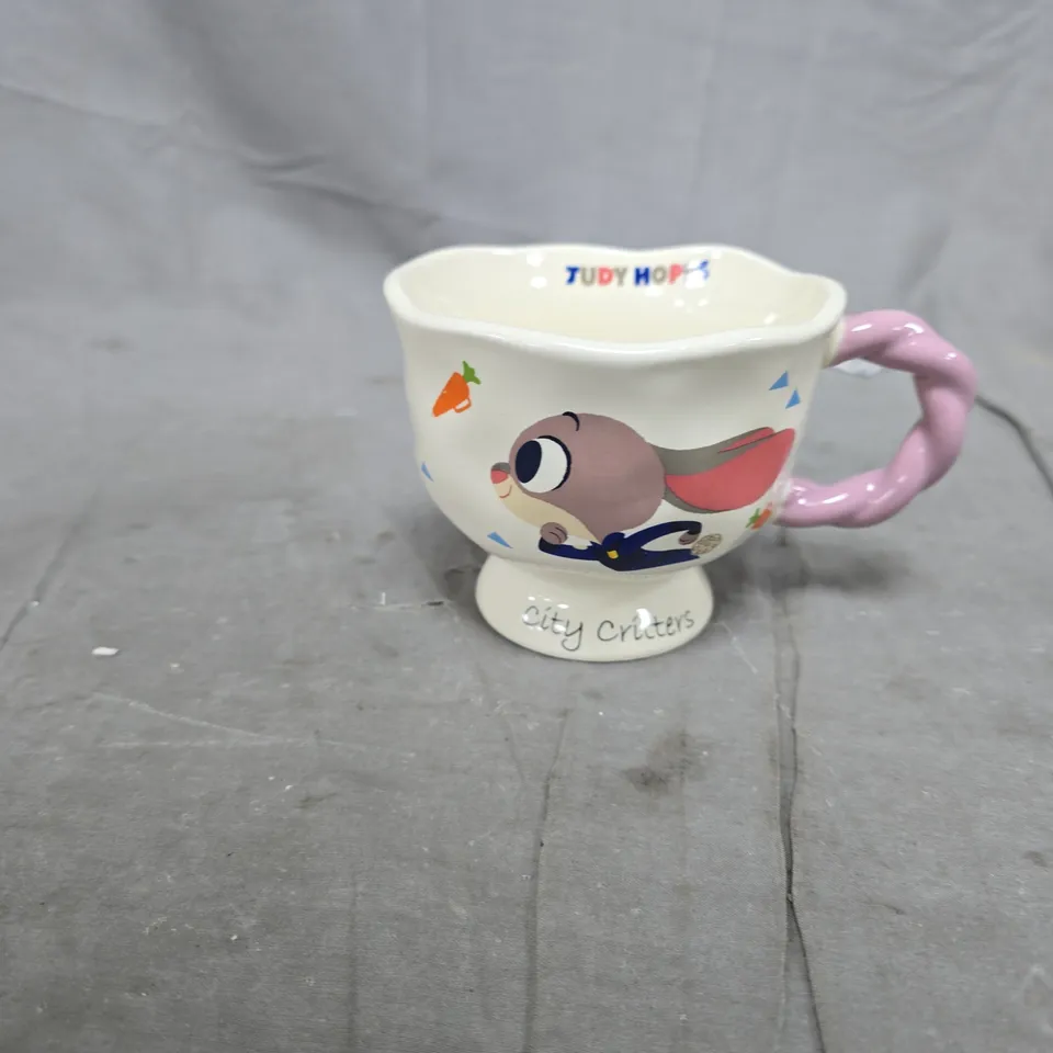 DISNEY ZOOTOPIA JUDY HOPPS MUG – CITY CRITTERS, PINK HANDLE (BOXED)