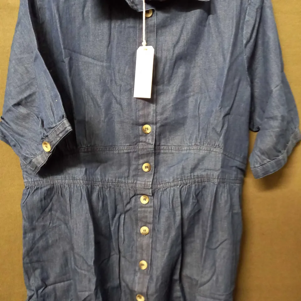 MAISON DE NIMES TENCEL DENIM DRESS IN DEEP BLUE - LARGE