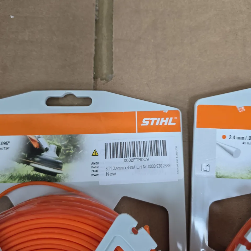 STIHL TRIMMER LINE – 2.4MM X 43M, ORANGE, 2 REELS