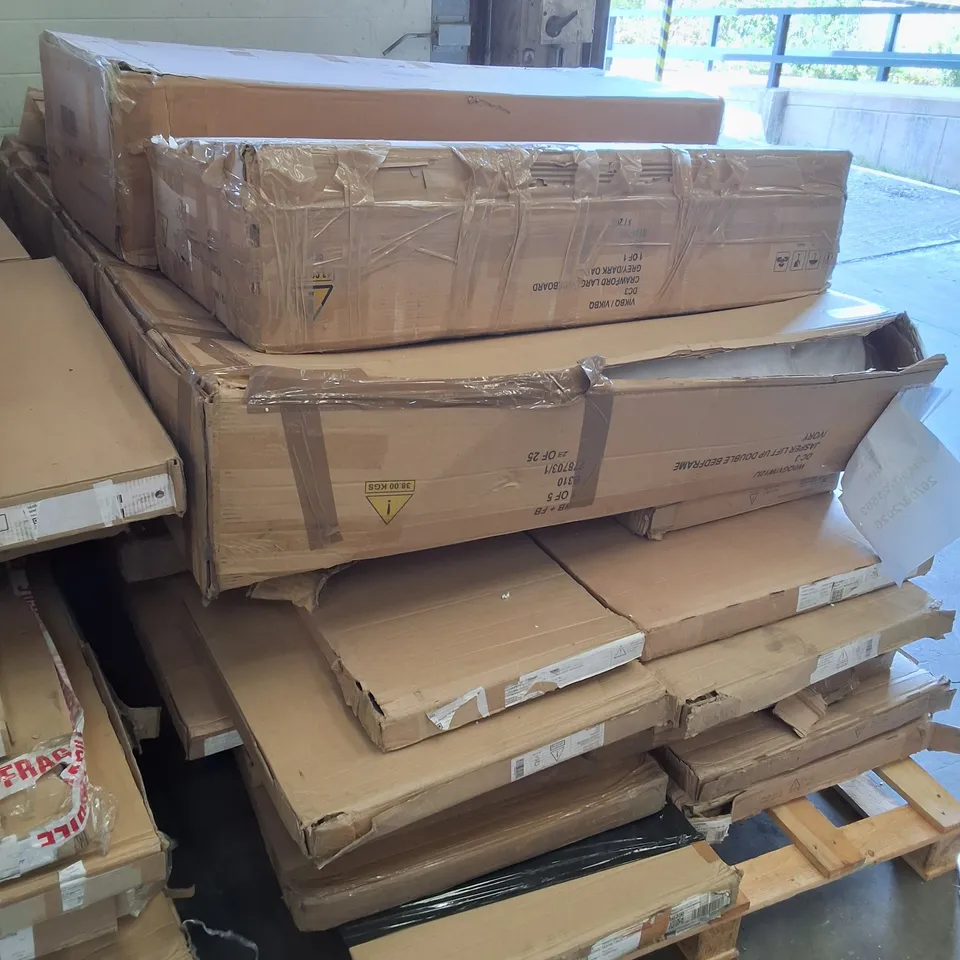 PALLET CONTAINING ASSORTED FLATPACK FURNITURE PARTS