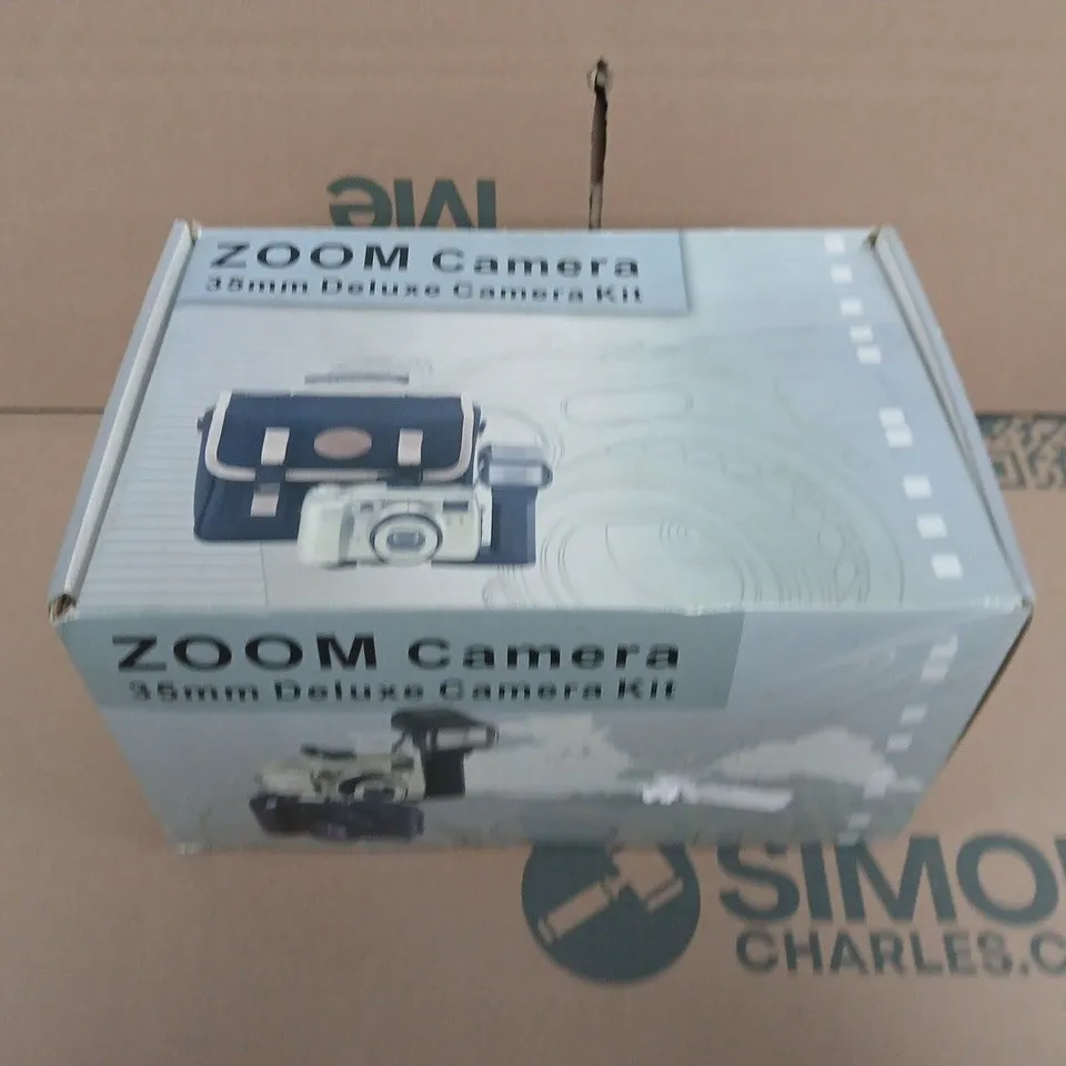 ZOOM CAMERA KIT – COMPACT SILVER CAMERA WITH 32-56MM ZOOM LENS, DELUXE KIT