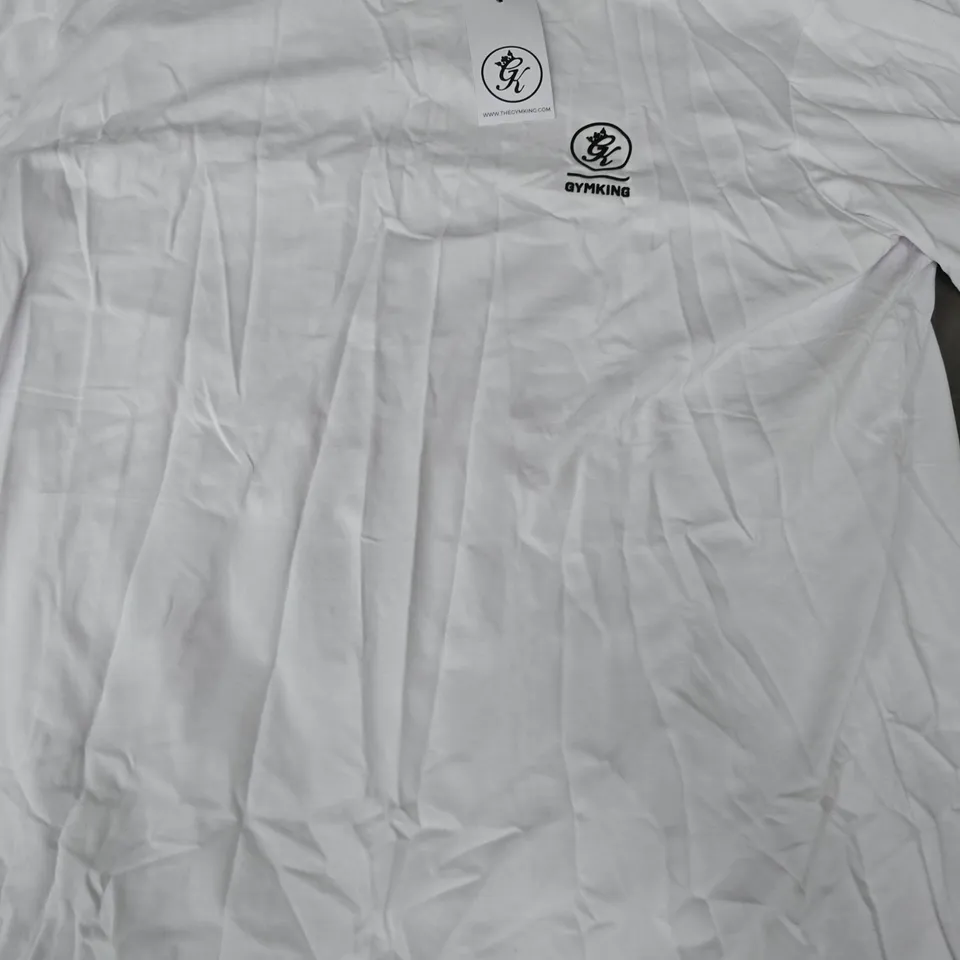 GYM KING AVENTUS JERSEY T-SHIRT IN WHITE SIZE XXL