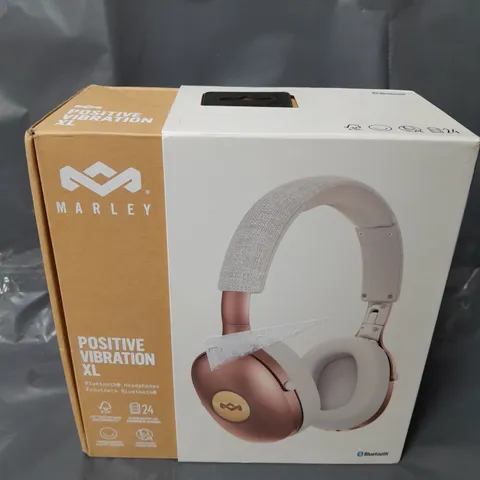 BOXED MARLEY POSITIVE VIBRATION XL BLUETOOTH HEADPHONES IN PINK