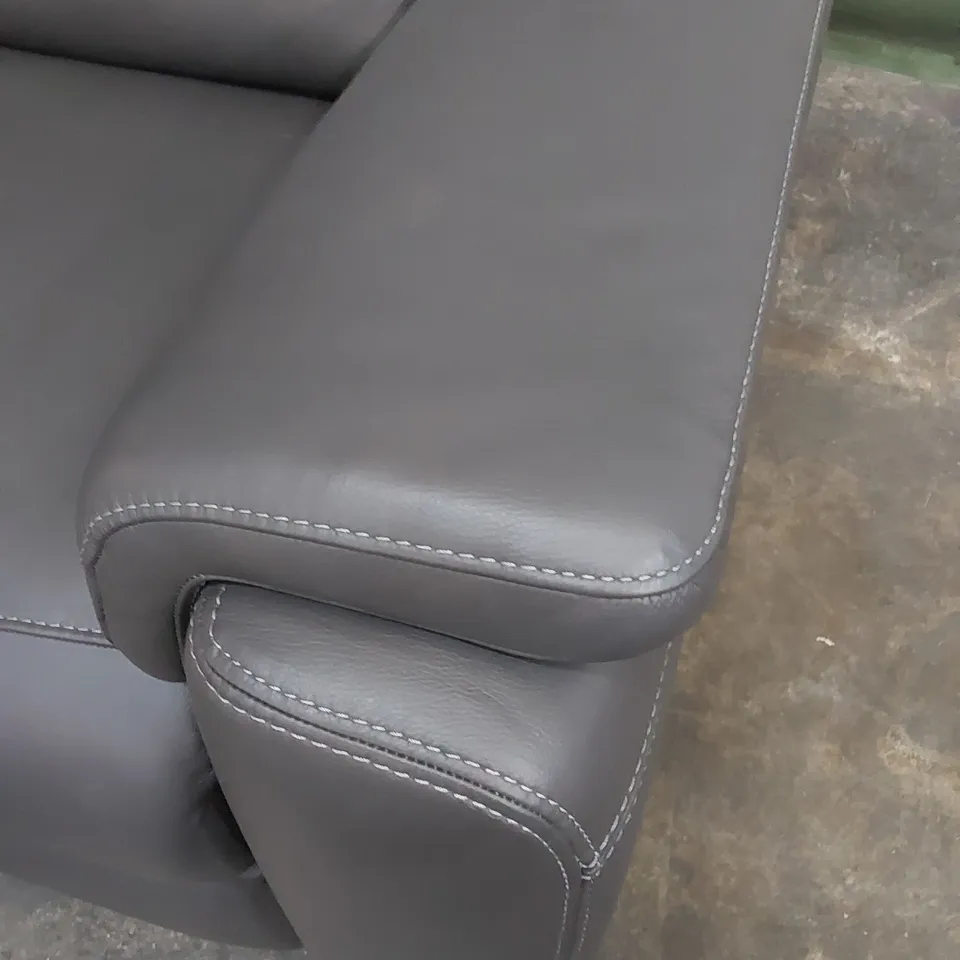 QUALITY DESIGNER ITALIAN MADE PARMA LEATHER UPHOLSTERED 3 SEATER SOFA 