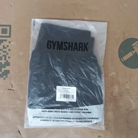 BAGGED GYM SHARK WOVEN SHORTS IN BLACK SIZE SMALL