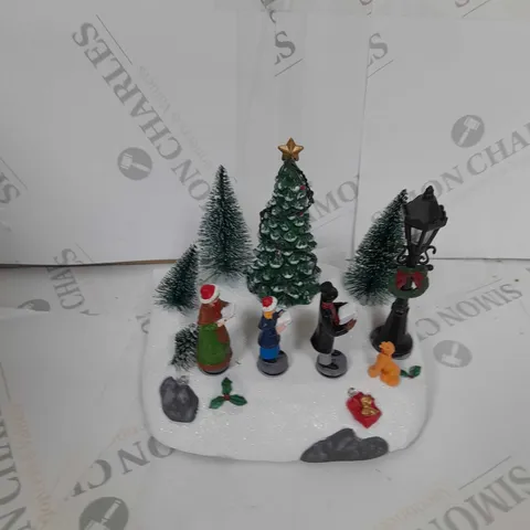 DESIGNER FESTIVE LED CHRISTMAS SCENE WITH MUSIC
