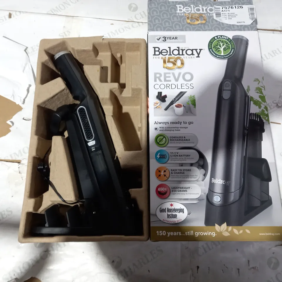 BELDRAY BEL0944SL REVO CORDLESS HANDHELD VACUUM CLEANER