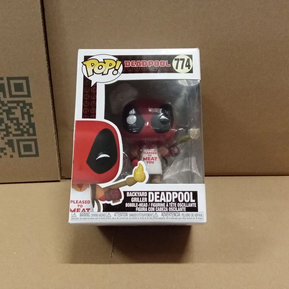 BOXED FUNKO POP DEADPOOL 774 BACKYARD GRILLER BOBBLE-HEAD VINYL 