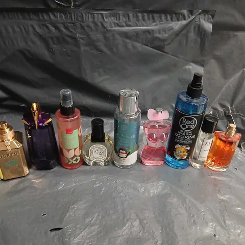 TEN ASSORTED UNBOXED FRAGRANCES TO INCLUDE; PIXI, HERSH, ALIEN, DIPTYQUE, LAGHMANI, RED ONE AND KDJ