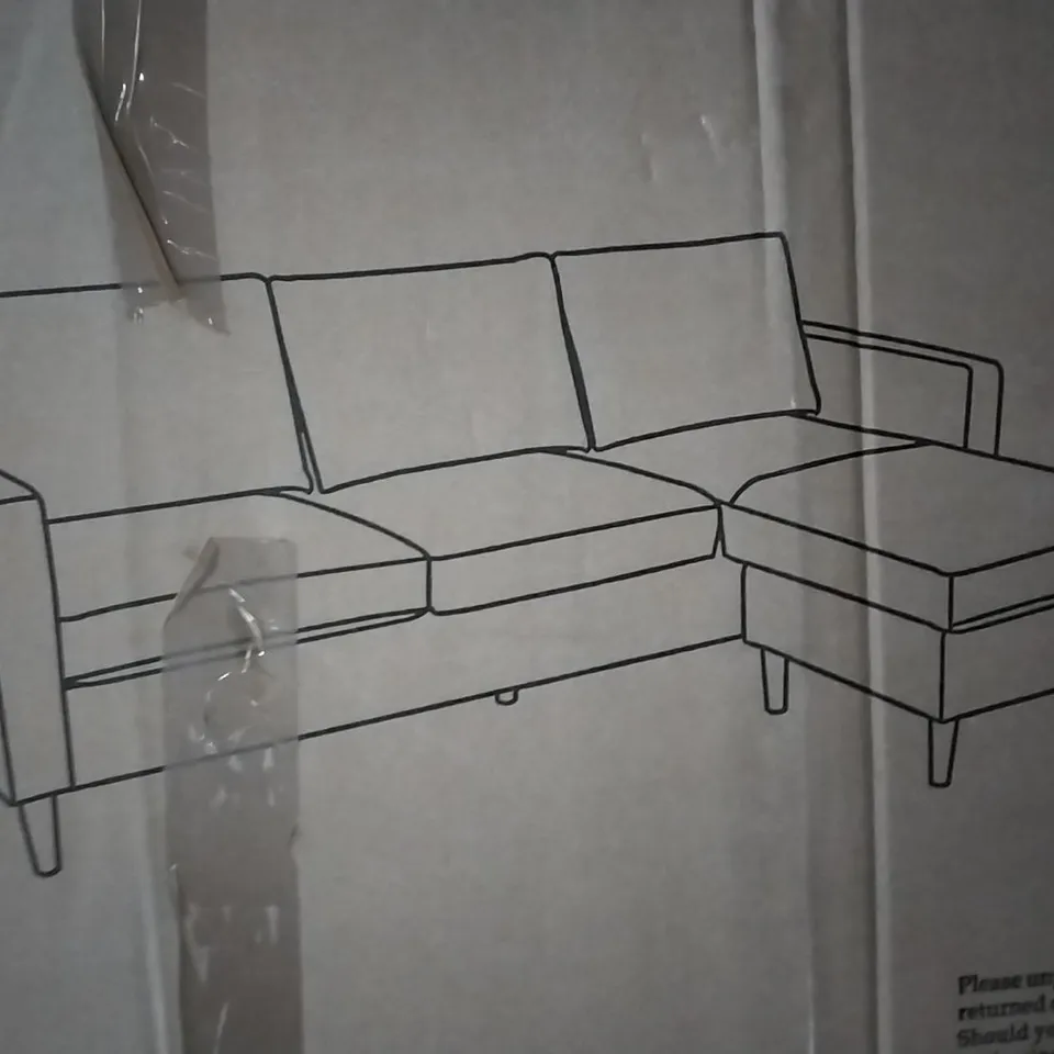 BOXED MARANT CORNER SOFA - DARK GREY 