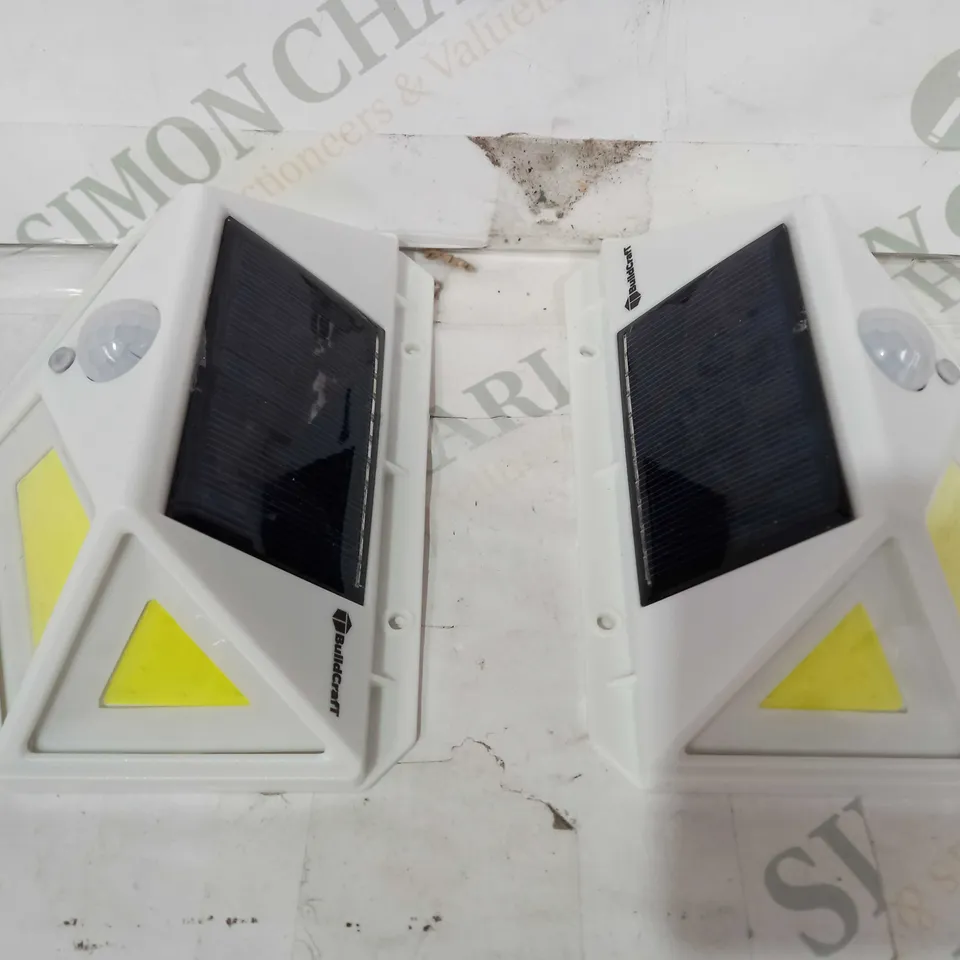 BUILDCRAFT SET OF 2 400 LUMENS SOLAR SECURITY LIGHTS