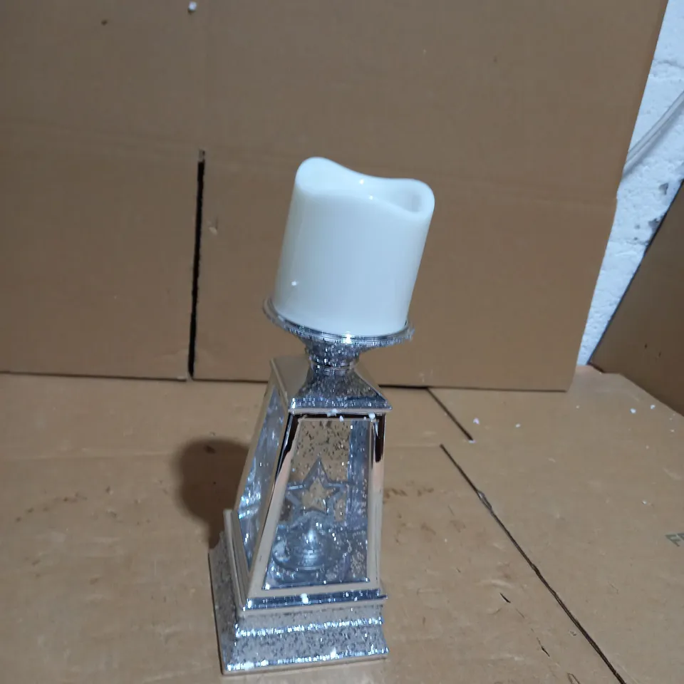 JULIEN MACDONALD FLAMELESS SWIRLING GLITTER STAR CANDLE HOLDER
