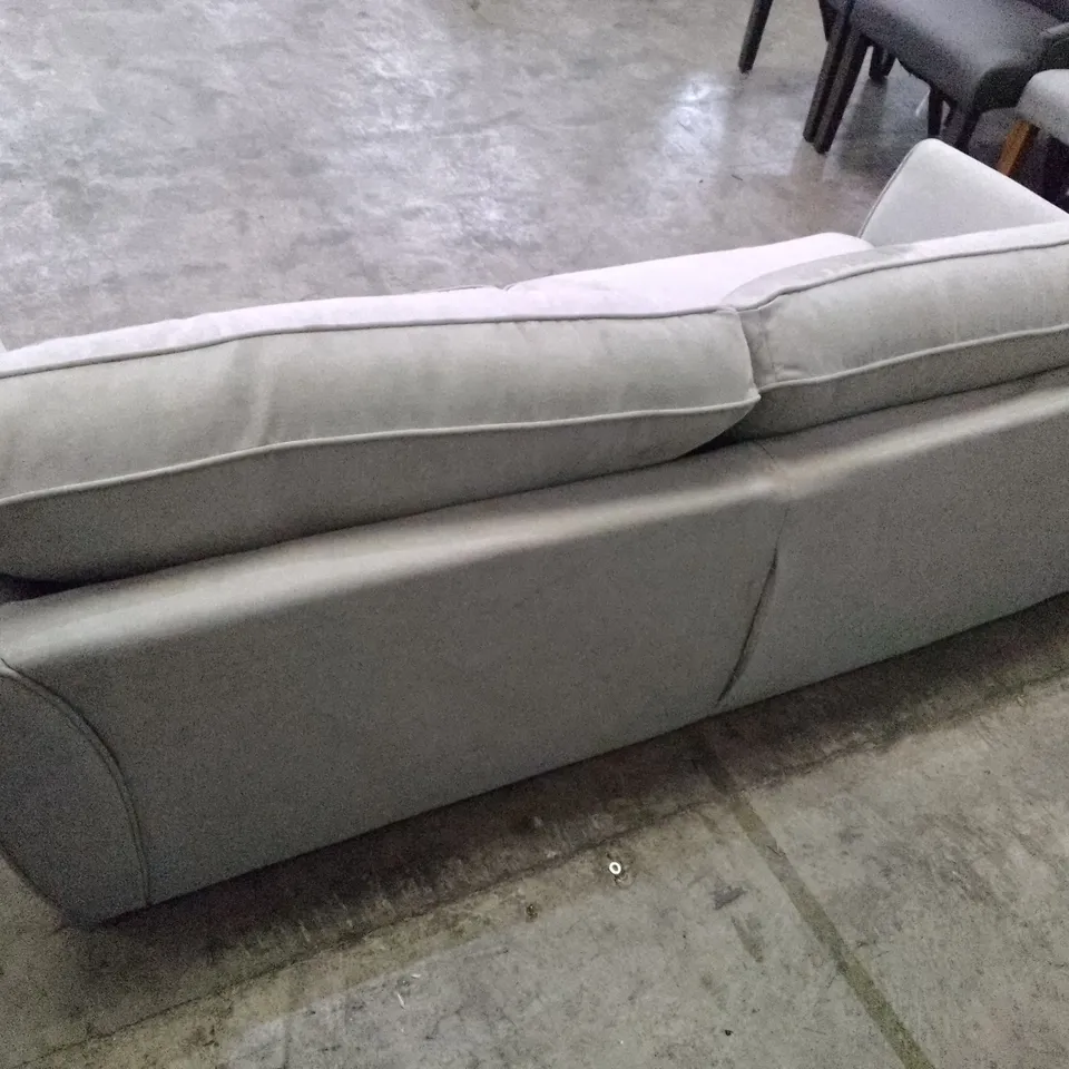 QUALITY DESIGNER 3 SEATER SOFA - GREY FABRIC 