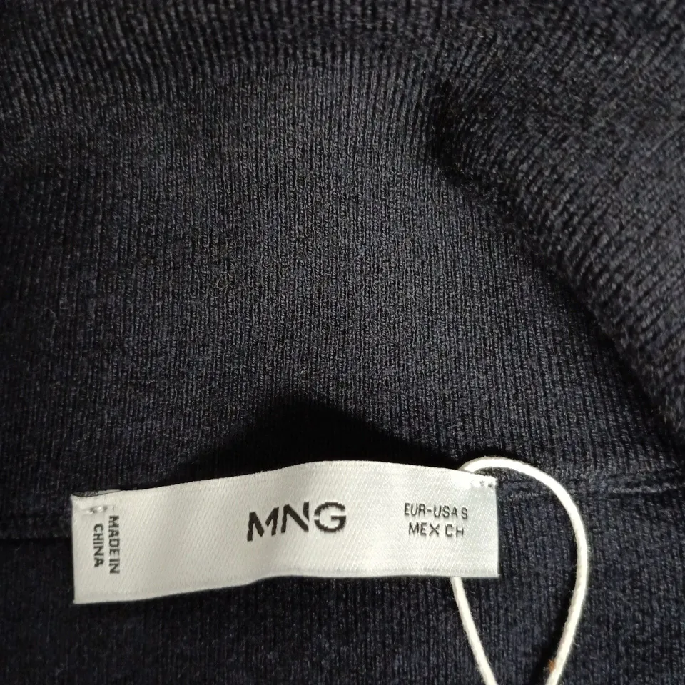 MNG BLACK KNIT HALF-ZIP SWEATER – SIZE S