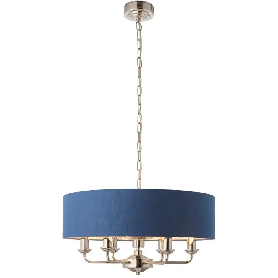 BOXED BERRETT 6 LIGHT DRUM CHANDELIER FIXTURE 