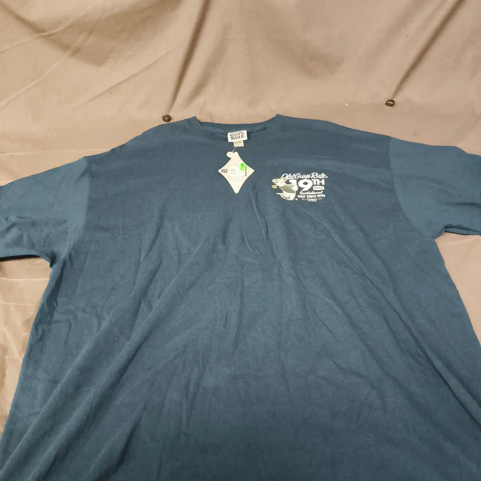 OLD GUYS RULE T-SHIRT – 19TH HOLE INVITATIONAL, BLUE, UK 2XL