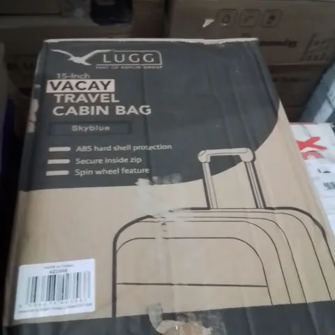 BOXED LUGG 15INCH VACAY TRAVEL CABIN BAG SKYBLUE 