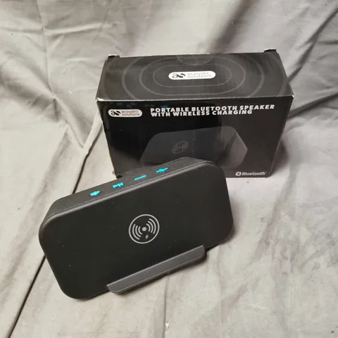 ACOUSTIC SOLUTIONS PORTABLE BLUETOOTH SPEAKER WITH WIRELESS CHARGING 