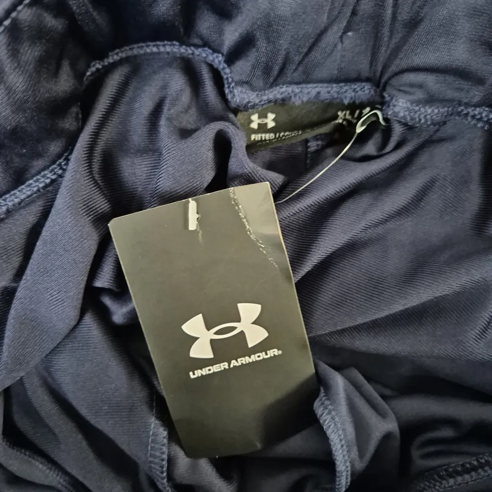 UNDER ARMOUR RIVAL KNIT TRACK SUIT BOTTOMS IN NAVY - XL