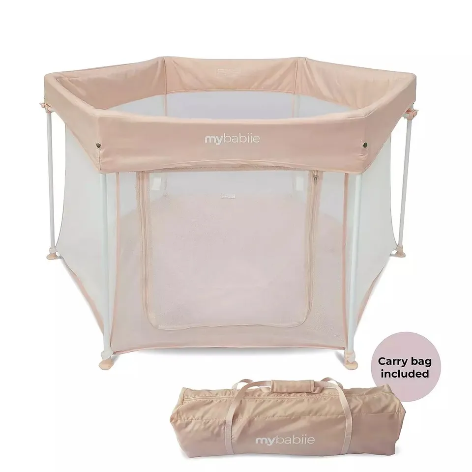 MY BABIIE FOLDABLE BABY PLAYPEN - BLUSH
