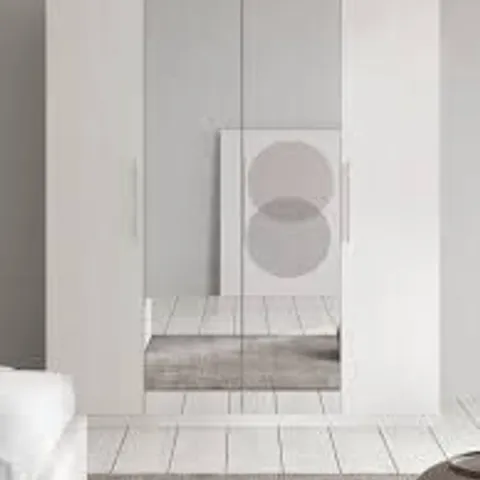 BOXED PRAGUE 4-DOOR WARDROBE IN WHITE GLOSS - 5 BOXES