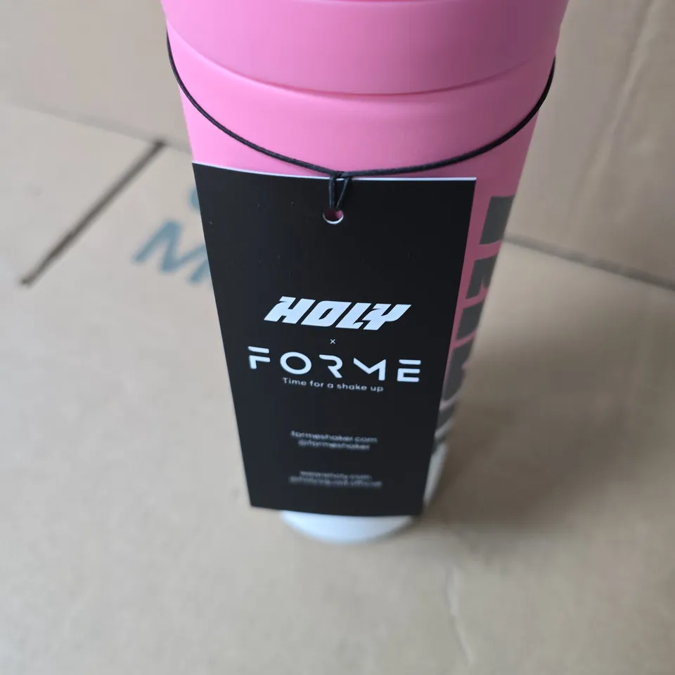 HOLY FORME PINK SPORTS DRINK BOTTLE WITH SCREW-TOP LID
