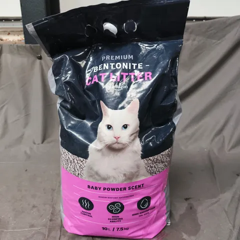 PREMIUM BENTONITE CAT LITTER – BABY POWDER SCENT, 10L (7.5KG)