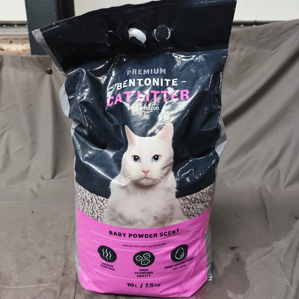 PREMIUM BENTONITE CAT LITTER – BABY POWDER SCENT, 10L (7.5KG)