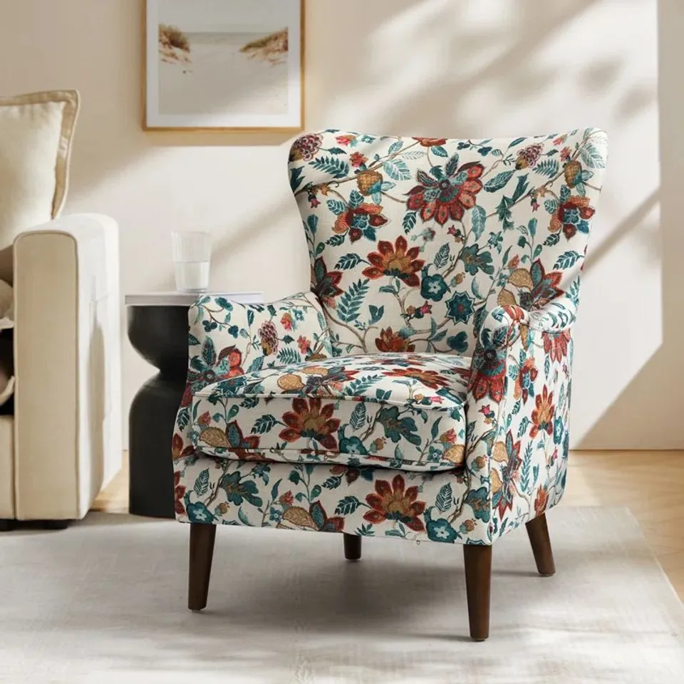 BOXED ALAYZHIA UPHOLSTERED WINGBACK ARMCHAIR (1 BOX)