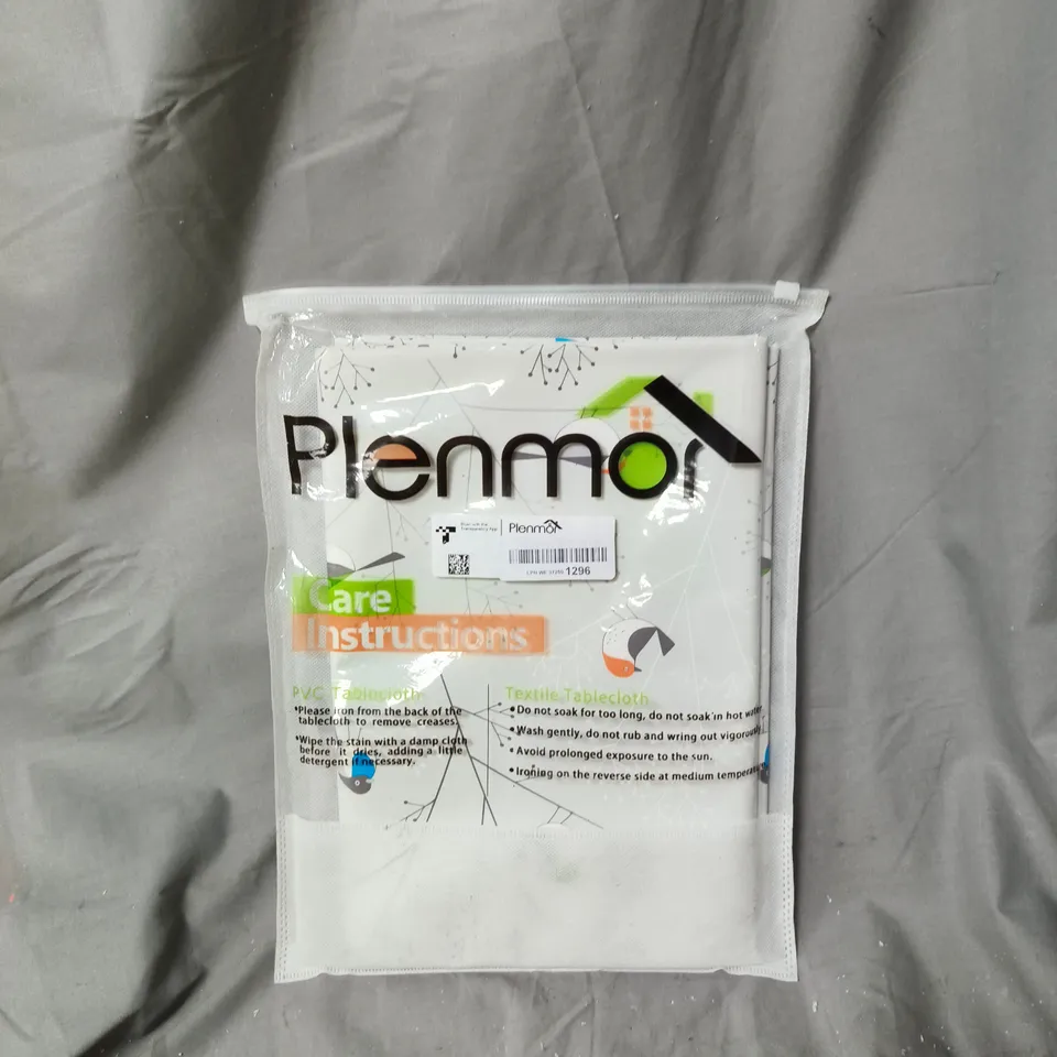 PVC TABLECLOTH WITH CARE INSTRUCTIONS – SEALED PACKAGING