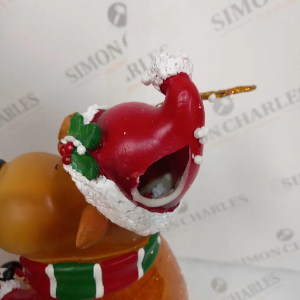 FESTIVE PRE-LIT LARGE GLASS CHRISTMAS CHARACTER - REINDEER (COLLECTION ONLY)