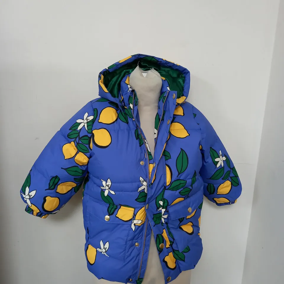 MINI RODINI LEMONS HEAVY PUFFER JACKET SIZE 3-5 YEARS