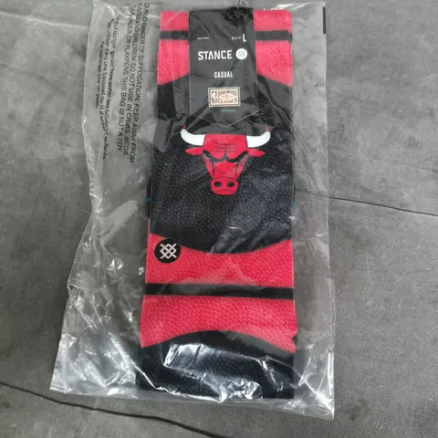 BAGGED STANCE NBA HARWOOD CLASSICS CHICAGO BULLS CREW SOCKS - LARGE