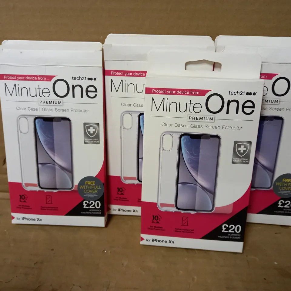 LOT OF 4 MINUTE ONE CLEAR CASES FOR IPHONE XR