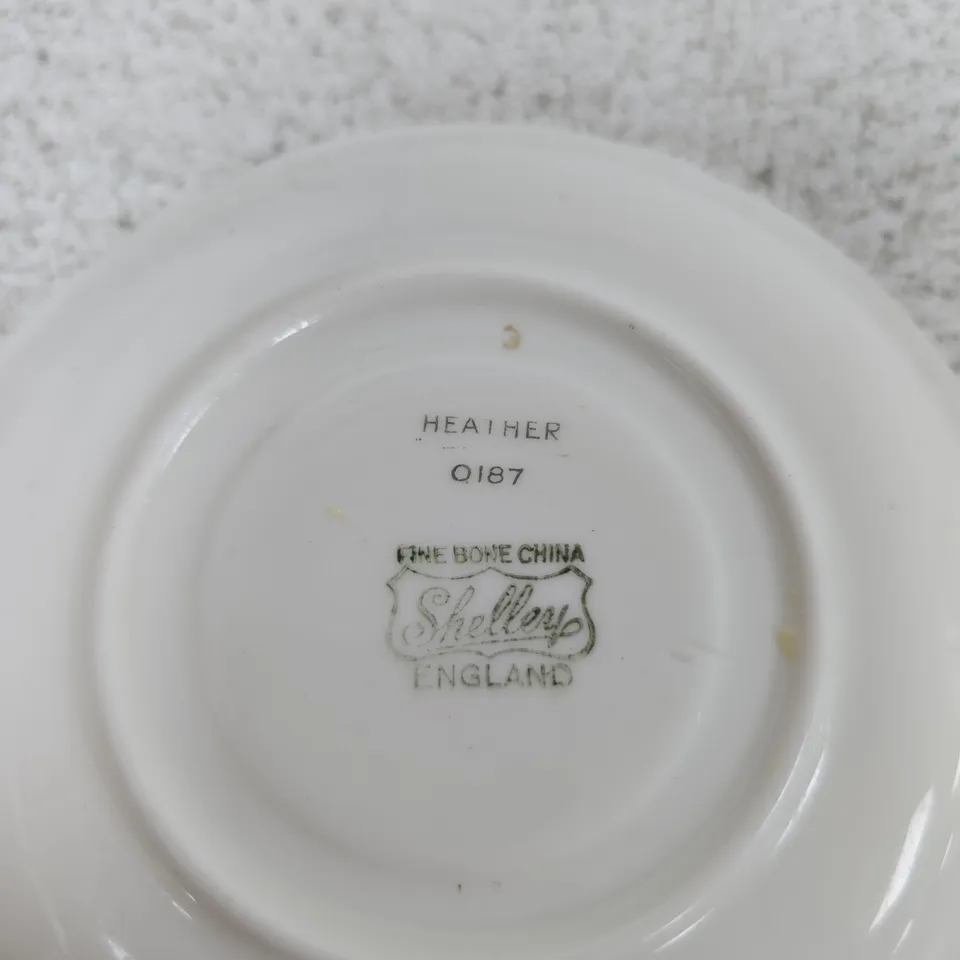 SHELLEY FINE BONE CHINA TEACUP & SAUCER – FLORAL PATTERN, ENGLAND