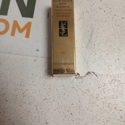 YVES SAINT LAURENT ROUGE VOLUPTÉ SHINE LIPSTICK – TESTER, SHADE 127