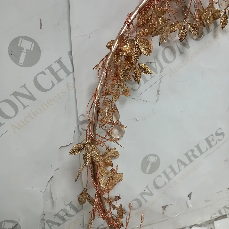 BOXED ALISON CORK PRE LIT JEWELLED WREATH